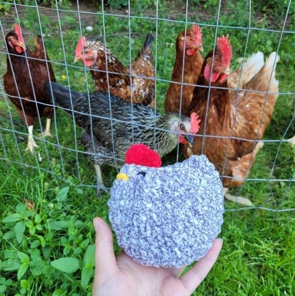One Handmade Crochet Chicken | Multiple Colors To Choose From! - Picture 3 of 3
